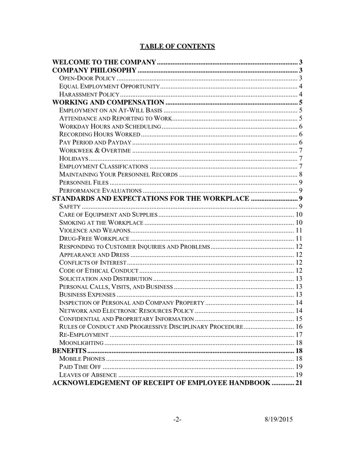 gnc employee handbook pdf